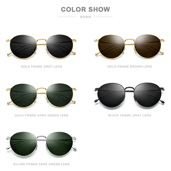 FONEX Ren Titanium Solbriller Mænd Vintage Små Runde Polariserede solbriller til Kvinder 2019 Retro Høj Kvalitet UV400 Nuancer 8508