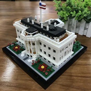 Balody 16090 verdensberømt Arkitektur USA Hvide Hus 3D-Model Mini Diamant Blokke, Mursten Bygning Legetøj for Børn, ingen Box