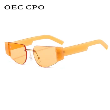 Nye Uindfattede Solbriller Kvinder Mænd Brand Designer Mode-Cat eye Orange Nuancer Solbriller Mænd Personlighed Sol Briller UV400