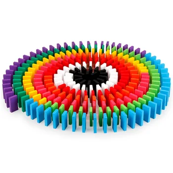 100/300/500pcs Montessori Træ-Legetøj Rainbow Domino Blokke Legetøj Domino Spil Pædagogisk Legetøj Til Kid Gave