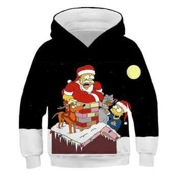 Baby frakke Jul Baby Børn, Dreng, Pige tøj Hætteklædte Tegneserie 3D Hoodie Sweatshirt Toppe Tøj roupa drop shiping hættetrøjer 2020