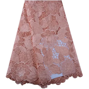 Sort Farve Afrikanske Lace Fabrics 5 Yard Lace Lace Stof 2019 Høj Kvalitet Afrikanske Ledningen Blonde Stof Til Bryllup Kjoler S1015