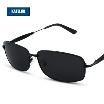 KATELUO 2020 Vintage Designer Mænds Solbriller, Polariserede UV400 Linse Mænd Sol Briller, Rektangel Briller for at Køre 2245