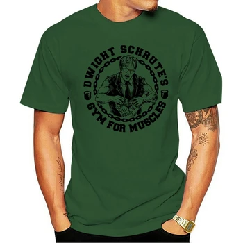 Dwight Schrute Kontoret Fitness For Muskler Dunder Mifflin Grafisk T-Shirt Grå Harajuku Toppe, Mode, Klassisk T-Shirt