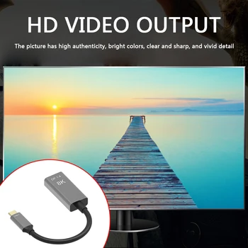 Type C til Displayport-1.4-Kabel USB-C 8K HD-Video DP Converter Adapter 60Hz Klart Konvertering Ledning Ledning
