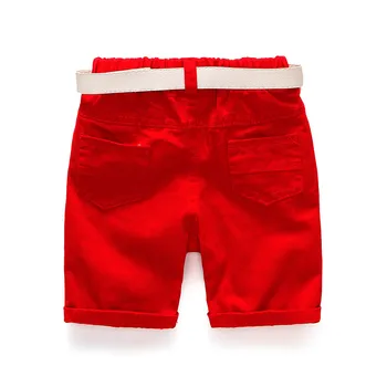 Baby Drenge Tøj Sæt Sommer Børns T-Shirts + Shorts + Bælte 3stk Passer Bue Bukser, Sport, Kids Tøj Mode Tøj