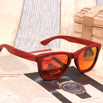 Vintage Polariserede Solbriller Mænd Og Kvinder Retro Brand Designer solbriller Briller Gafas UV400 Med bambus Træ Kasse