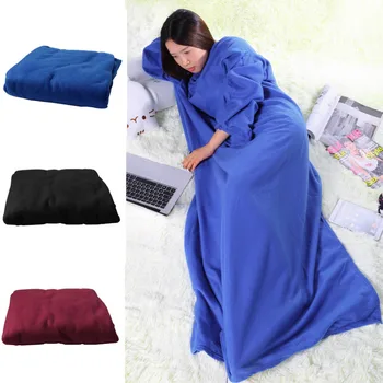 2019 De mest fashionable middag familie vinter varm uld tæppe robe sjal med ærmer, hætte tæppe tæpper til senge