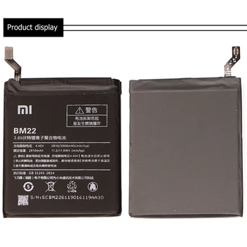 Original Telefon Batteri til Mi5 Batteri, Xiaomi Mi5 BM22 Udskiftning af Batterier Xiomi batería for xiaomi Mi 5 M5