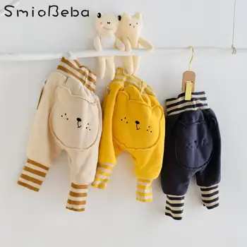 Vinteren 2020 Koreanske Baby Bære Leggings Med Ren Farve Og Bløde Baby Pige Bukser Tøj Seje Drenge Harem Pentalon Japan Tøj