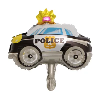 50stk mini-brandbil Ballon Tog Politimand Bil Tank Ambulance Folie Balloner Fødselsdag Part Dekorationer Kids Legetøj, Baby Shower