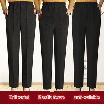 Nye fashion kvinder lange bukser mor Høj Talje tøj vinter bukser casual plus size legging Elastisk Talje Bukser M-5XL