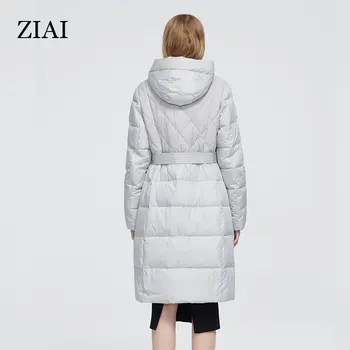 ZIAI 2020 vinteren kvinder parka, lange beige kvindelige jakke S-3XL vindtæt mode frakke for kontor dame på lager ZR-3599