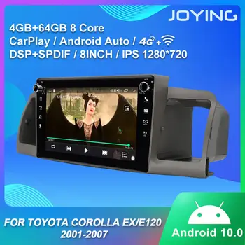Android-10.0 Bil Radio hovedenheden 8 tommer IPS 1280*720 Octa Core GPS-Navigation Til TOYOTA Corolla EX/E120 2001-2007 INGEN DVD-spiller