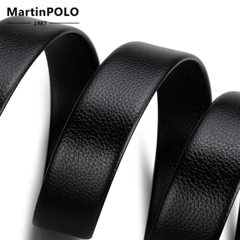 MARTINPOLO, til Mænd Bælte Ko Læder Business Automatisk Spænde Ægte Læder Bælter til Mænd Bedste Kvalitet Mandlige Bælte i Taljen MP4701P