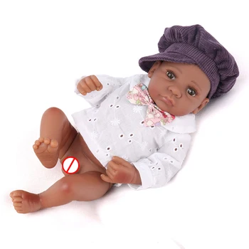 KAYDORA 25cm Fuld Vinyl Sort Reborn Baby Dolls i Live African American Mini Barn Realistisk Menino Spille Toy Børn Overraskelse