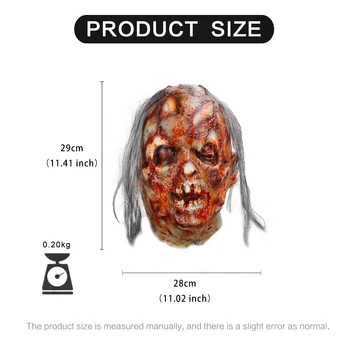 Cosmask Halloween Biokemiske Monster Maske Zombie Forfærdeligt Part Cosplay Maske Zombie Hjemsøgt Hus Horror Monster Maske