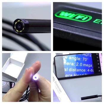 Inspektionskamera Mini WIFI Vandtæt Hårdt Kabel-Inspektion Undervands Video USB Bil Endoskop IOS Til Iphone og Android