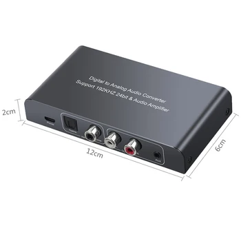 LiNKFOR Digital til Analog Audio Converter med IR-DAC Digital til Analog Audio Converter Understøtter Lydstyrke Mute ON eller Off