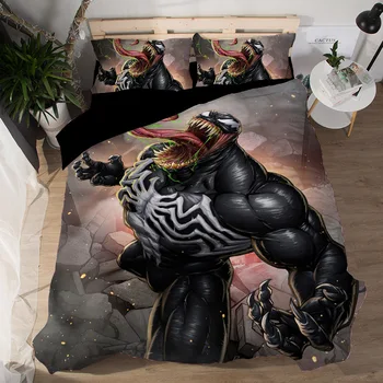 Venom sengelinned med Pudebetræk og Dynebetræk kids seng sæt super hero dyne, sengetøj sæt sengetøj king size drop-skib