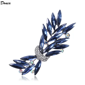 Donia smykker Europæiske og Amerikanske mode nye luksus crystal shiny broche pin damer pels tørklæde pin-corsage tilbehør