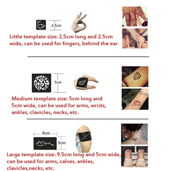9PCS Krop Maling Henna Tatovering Midlertidig Kegler Indisk Creme Ansigt, Krop, Maling, Tegning Pigment Mehndi Finger DIY Tegning Creme