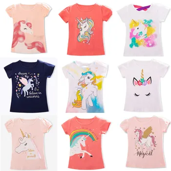 Børn Unicorn Girl T-Shirts Til Piger Sommeren Baby Dreng Bomuld, Tops Tees Tøj Børn T-shirts, Casual Skjorter 3 4 5 6 7 8 År