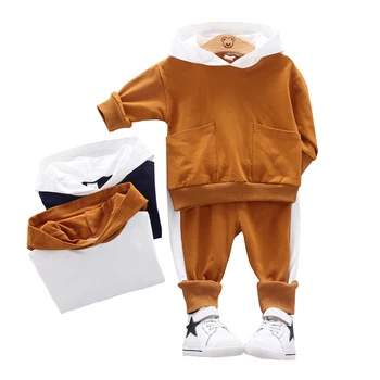 2020 Nye Efterår og Vinter Kids Tøj hætteklædte fashionable toddler sæt Baby Drenge Piger outfits 2stk babys Passer spædbarn Tøj