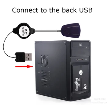 Fornorm Trådløse Flyve Mus USB-Fjernbetjening Smart Styring til PC Video Film Gennemse Musik med en Genvejstast