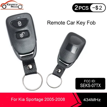 KEYECU 434MHz FCC ID: SEKS-07TX Smart Nøglefri 2-Knap Fjernbetjening Bil Key Fob for Kia Sportage 2005 2006 2007 2008