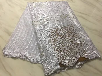 Sorte afrikanske blonde stof 2020 høj kvalitet franske blonder mesh stof beaded sten nigerianske swiss lace fabrics for kjole PL29101