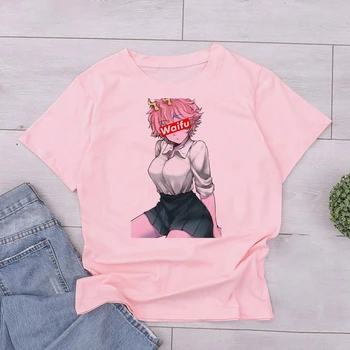 Boku ikke helt Ashido Mina Unisex T-Shirt Sommer Tøj Gave Tee Æstetiske Vintage Top Pige Tøj t Shirt for Mænd