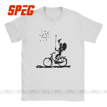 Picasso Don Quixote Rider Cykel Mænds T-Shirt med Vintage Tee Shirt Kort Ærme O-Neck T-Shirts Bomuld Gave Idé Toppe