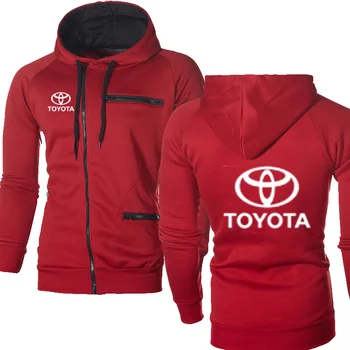 Jakke Mænd Toyota Bil Logo Sweatshirt Hoody Fashion Forår, Efterår Bomuld Fleece Lynlås Hættetrøjer HipHop Harajuku Mandlige Tøj