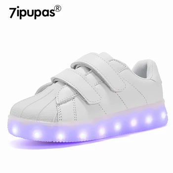 7ipupas 2017 efteråret kids sko led tændte sneakers til drenge og piger fritid sport sko unisex Lysende sko lys op i 11 farver