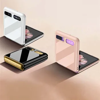 Luksus Sag Hærdet Glas Folde etui Til Samsung Galaxy Z-Flip 9D Hårdt, Beskyttende Cover Til Samsung Z-flip F7000 F700F KS0916