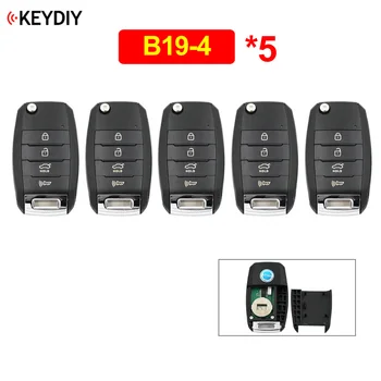 5Pcs/Masse B19-4 K Style 4-Knappen Universal Fjernbetjening Bil Key B-Serie KD Fjernbetjening til KD900 KD900+ URG200 KD-X2 Mini-KD