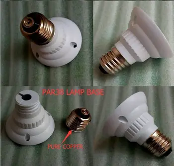 E27 LED PAR38 lampe base spotlight E27 fatning plast Base led-tilbehør dele jakkesæt