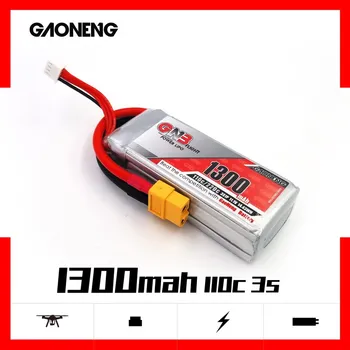 Gaoneng GNB 3S 1300mAh 11.1 V 110C 220C Lipo Batteri XT60 Stik Med Slips Rem til FPV Racing Drone RC Quadcopter Helis
