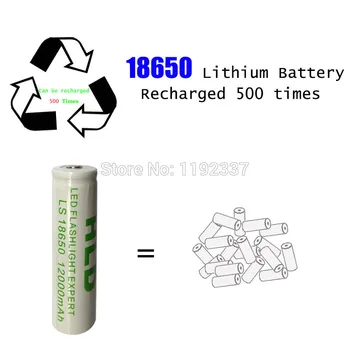 6STK MJKAA 18650 Lithium Batteri 12000mAh 3,7 v Stor Kapacitet Genopladeligt Batteri til Lys Lommelygte Lille Ventilator