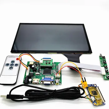 10.1 tommer 1366x768 og 16:9 LCD kapacitiv touch skærm kit car-drev display suite VGA+2AV+HDMI AV2 agten er at foretrække