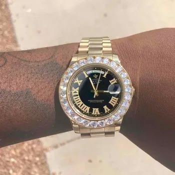 Hot ure mænd diamanter, guld ur mænd helt vandtæt quartz armbåndsur top luksus dato Lysende Hænder ur 2019 Mode