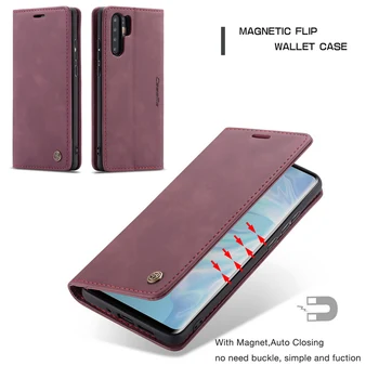 For Huawei P40 Lite P30 Tilfælde Lether Tegnebog Fuld Beskyttelse Bog Tasker Flip Cover Huawei S Smart 2021 Kort Solt Indehaveren Magnet