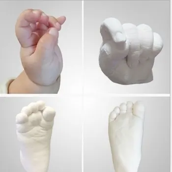 Hvid 3D Hånd Mudder Baby Souvenir Par Elsker Smukke gipspulveret Hænder, Fødder Gave Kloning Pulver Model Mode, DIY Hånd Skimmel