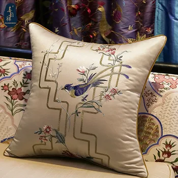 Sofa pude blomst og fugl mønster smide pillow cover sæt pude tilfælde, pudebetræk af dekorative puder