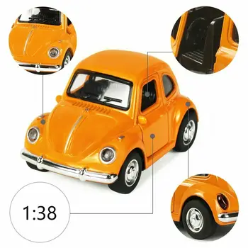 Trykstøbt Metal Model Bil Toy Die Cast Mini Køretøj, Drenge, Kids Fødselsdag Gave-orange