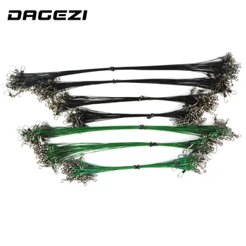 DAGEZI 30STK/masse fiskesnøre Stål Wire Leder fiskegrej max fiskeredskaber tilbehør Stik kobber swivel