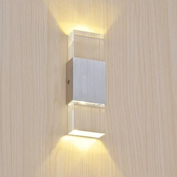Dæmpbar/N 2W Crystal LED vægbeslag lampe Op/Ned-Belysning Moderne Indretning Lampe Stue Midtergangen Disco