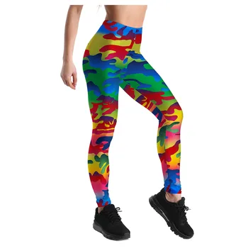 2021 Nye Kvinder ' s Camouflage Print med Høj Talje, Stretch Strethcy Trænings-og Leggings Yoga Bukser i Høj Kvalitet