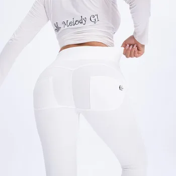 Melodi 2020 Sexede Kvinder Forme Yoga Bukser Hvid Super Højtaljede Yoga Bukser, Strik, Yoga Bukser Strækbar Hud-Stramme Leggings